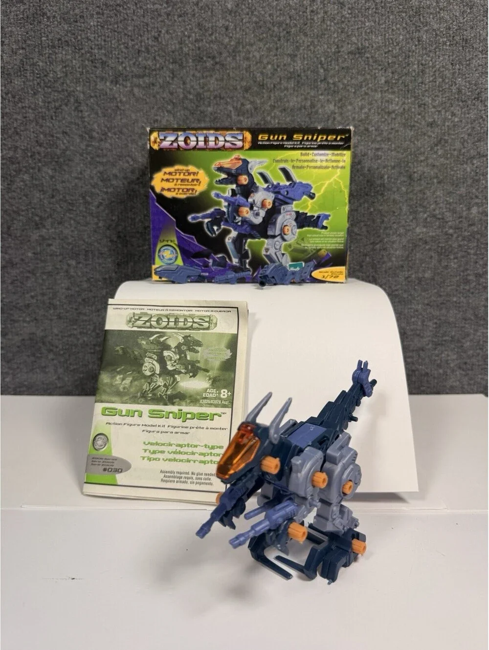 Zoids Gun Sniper Model Kit #030 Hasbro Assembled With Box